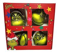 The Grinch Lot De 4 Boules De Noël À Suspendre Pour Sapin De Noël[B261]