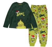 The Grinch Pyjama pour Enfants en Polaire Verte, Chaud, à Manches Longues, Festif (FR/ES, Numérique, 92, Taille Normale, Standard, Verte)