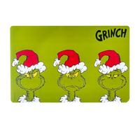 The Grinch - Set de table en plastique - 44 x 28,5 cm - Vert - Décoration de table de Noël - Avec motifs de grinch - Dessous de plat comme décoration de Noël pour table à manger et période de l'Avent