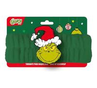 The Grinch Turban Bandeau élastique de Noël pour skincare et maquillage avec motif festif et doux