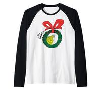 The Grinch Xmas Naughty Cheeky Hello Merry Christmas Classic Manche Raglan