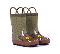 The Gruffalo Les tout-petits Wellies Kids | Unisexe Garçons Filles Woodland Livre Personnage 3D Pointes Wellington Bottes | Chaussures de marche résistantes à l’eau brune