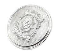 The Guards of Kingdom N6002 Lot de 12 boutons à tige en métal argenté - 3 options de taille - Boutons ronds à tige en métal pour homme et femme, blazer, manteau, uniforme, chemise, costume et veste,