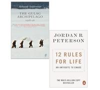 The Gulag Archipelago By Aleksandr Solzhenitsyn & 12 Rules for Life An Antidote to Chaos By Jordan B. Peterson 2 Books Collection Set