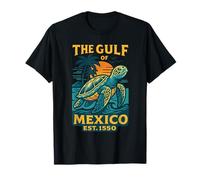 The Gulf of Mexico Est 1550 Turtle Not US America Retro Vint T-Shirt