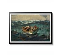 The Gulf Stream de Winslow Homer Peinture maritime réaliste, thème bateau, vague, requin, 1899, décoration murale, cadeau de décoration d'intérieur, archivage mat, A4 (encadré) - 29,7 x 21 cm