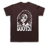 The Guns Of Brixton Bootsy Collins Parliament Funkadelic Tribute T-Shirt des Hommes, Marron, Large