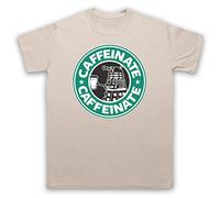 The Guns Of Brixton Dr Who Dalek Parody Caffeinate T-Shirt des Hommes, Beige, Large