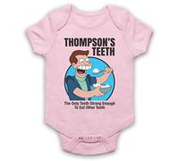 The Guns Of Brixton Futurama Thompson's Teeth Bébé Barboteuse Bodys, Rose Clair, 6-12 Mois