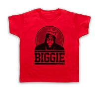 The Guns Of Brixton Notorious BIG Biggie Tribute T-Shirt de l'enfant, Rouge, 9-11 Years