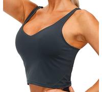 The Gym People Crop Tank Bra Soutien-Gorge de Sport, Opaque [NA], Gris Charbon, Taille XL Femme