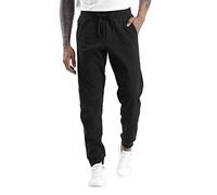 THE GYM PEOPLE Pantalon de Jogging en Polaire pour Homme avec Poches Profondes, Pantalon de survêtement athlétique Ample pour l'entraînement, la Course à Pied, l'entraînement, Doublure Polaire Noire,