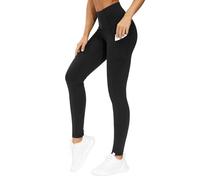 THE GYM PEOPLE Pantalon de yoga épais taille haute avec poches, contrôle du ventre, entraînement, course à pied, yoga leggings pour femme, noir, Taille S