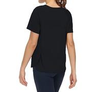 THE GYM PEOPLE T-shirts d'entraînement à manches courtes pour femme - T-shirts de yoga respirants avec fentes latérales, noir, Taille XL