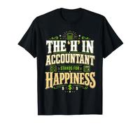 The H in Accountant représente Happiness Accounting Auditor T-Shirt