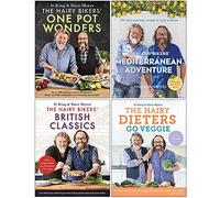 The Hairy Bikers Collection Ensemble de 4 livres (One Pot Wonders [Relié], Mediterranean Adventure [Relié], British Classics [Relié], The Hairy Dieters Go Veggie)