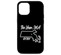 The Ham, MA 01701 Carte de l'État du Massachusetts Irish Pride Coque pour iPhone 12/12 Pro