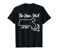 The Ham, MA 01701 Carte de l'État du Massachusetts Irish Pride T-Shirt