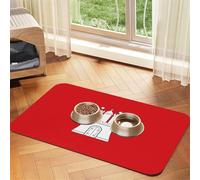 The Hamburg Flag Tapis d'alimentation pour animaux de compagnie imperméable et antidérapant pour chien et chat - Sans taches - Séchage rapide - Distributeur d'eau pour chien