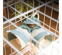 The Hamster and Small Animals Tunnel à l'intérieur de la cage à suspendre en lin imperméable avec crochet en métal et corde Taille S Bleu