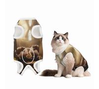 The Hamster on a Date Combinaison de convalescence pour chien, 100 % coton respirant - Combinaison chirurgicale intégrale pour chien et chat avec imprimés mignons, animaux domestiques mâles et