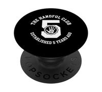 The Handful Club créé il y a 5 Ans d'empreintes de Main d'anniversaire PopSockets PopGrip Adhésif