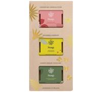 The-Handmade-Soap Hand-care Savon-solide-pour-les-mainsSet cadeau de savonnettes Savon Lemongrass 100 g + Savon Lavande 100 g + Savon Graines de Coriandre 100 g 100 g