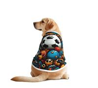 The Happy World of Soccer T-shirts pour animaux de compagnie, vêtements pour chiens de grande et moyenne taille, chemises confortables, parfaites pour un usage quotidien