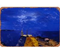 The Haunted Pier Cities and Architecture Abstract and Surreal Nature and Landscapes Classic Man Cave Wall Art Decor 20,3 x 30,5 cm Plaque en métal Poster