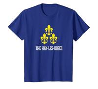 The Hay-Les-Roses, T-Shirt Fleur de Lis T-Shirt, Enfant, Bleu Royal, 4 Ans