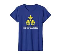 The Hay-Les-Roses, T-Shirt Fleur de Lis T-Shirt, Femme, Bleu Royal, XL