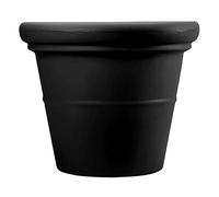 The HC Companies Akro-Mils Tea17000g18 43,2 cm Terrazzo Pot de Fleurs Rond, Onyx Noir