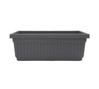 The HC Companies Jardinière rectangulaire vénitienne de 45,7 cm en Plastique léger avec Drainage pour Rebord de fenêtre, Herbes, Fleurs, Gris Chaud