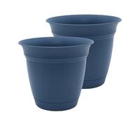 The HC Companies Lot de 2 jardinières, Bleu Ardoise, 40,6 cm