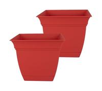 The HC Companies Lot de 2 jardinières, Rouge, 30,5 cm