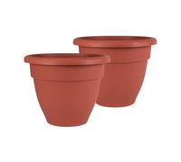 The HC Companies Lot de 2 Pots de Fleurs, Argile, 40,6 cm