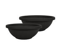 The HC Companies Lot de 2 Pots de Fleurs, Noir, 50,8 cm