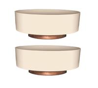 The HC Companies Lot de 2 Pots de Fleurs Vanilla Bisque, 20,3 cm