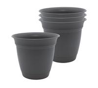 The HC Companies Lot de 4 jardinières, Gris Chaud, 20,3 cm