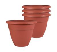 The HC Companies Lot de 4 Pots de Fleurs en Argile, 20,3 cm