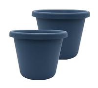 The HC Companies Pot de Fleurs en Plastique, Bleu Ardoise, 61 cm