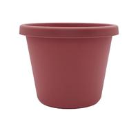 The HC Companies Prima Pot de Fleurs Rond en Plastique avec Bord roulé, léger et résistant aux UV, pour Herbes aromatiques, intérieur et extérieur, avec Drainage (25,4 cm, Marsala, 1 pièce)