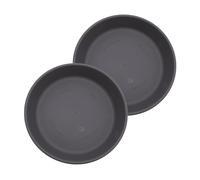 The HC Companies Soucoupe en Plastique pour Pot de Fleurs, pour l'extérieur et l'intérieur, Design Traditionnel pour l'évacuation de l'eau, Durable et élégant, 35,6 cm de diamètre, Gris Chaud