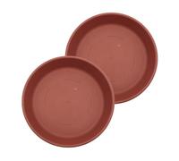 The HC Companies Soucoupe en Plastique pour Pot de Fleurs, pour l'extérieur et l'intérieur, Design Traditionnel pour l'évacuation de l'eau, Durable et élégant, 40,6 cm de diamètre, Argile
