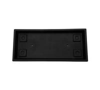 The HC Companies Soucoupe rectangulaire vénitienne en Plastique léger pour Le Drainage des Plantes, résistante aux UV, pour l’intérieur et l’extérieur, Noir, 59,7 cm