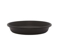 The HC Companies Soucoupe Ronde en Plastique Classique de 40,6 x 40,6 x 7,6 cm - pour intérieur et extérieur - Noir