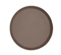 The HC Companies Terrazzo Soucoupe Ronde de qualité supérieure de 33,7 cm - Plateaux de Plantes en Plastique pour Pots - 33,7 x 33,7 x 3 cm Chocolat