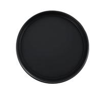 The HC Companies Terrazzo Soucoupe Ronde de qualité supérieure pour Plantes d'intérieur et d'extérieur en Plastique pour Pots - 33,7 x 33,7 x 3 cm - Onyx Noir