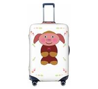The Head Of The Bull Devil Housse de bagage de voyage lavable et résistante aux rayures pour bagages de 45,7 à 81,3 cm, Happy Cartoon Pig, M