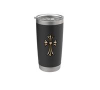 The Heart Diamonds Profound Gold Cross Gobelet isotherme en acier inoxydable double paroi